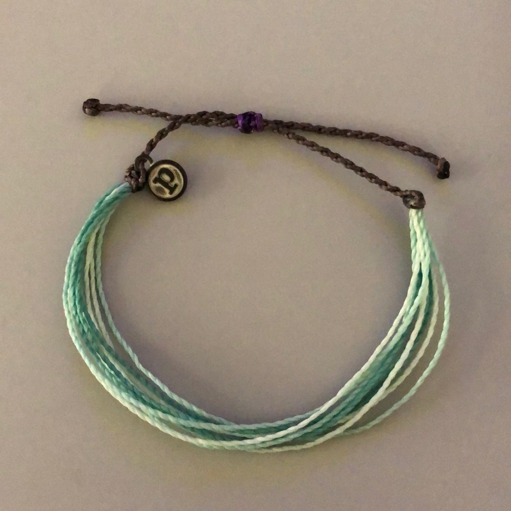 Aqua blue multi-string Pura Vida Bracelet